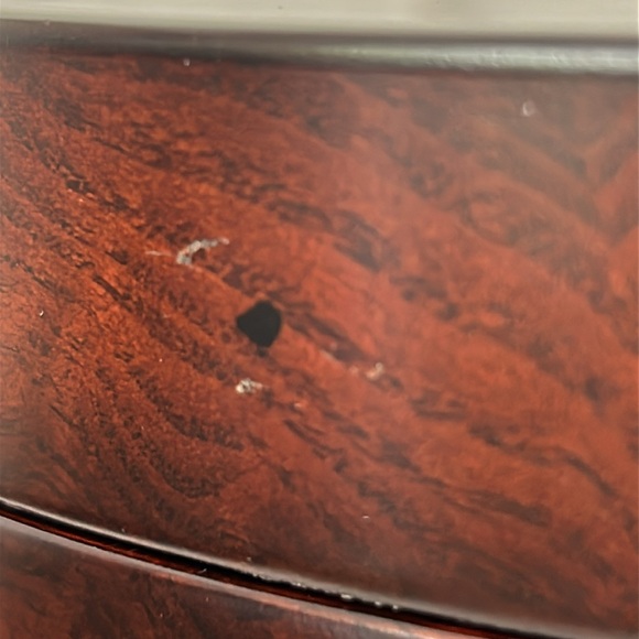 Vintage Bombay CompanyJewelry Box Half Circle Wooden Brown With Tray Key - Picture 15 of 16